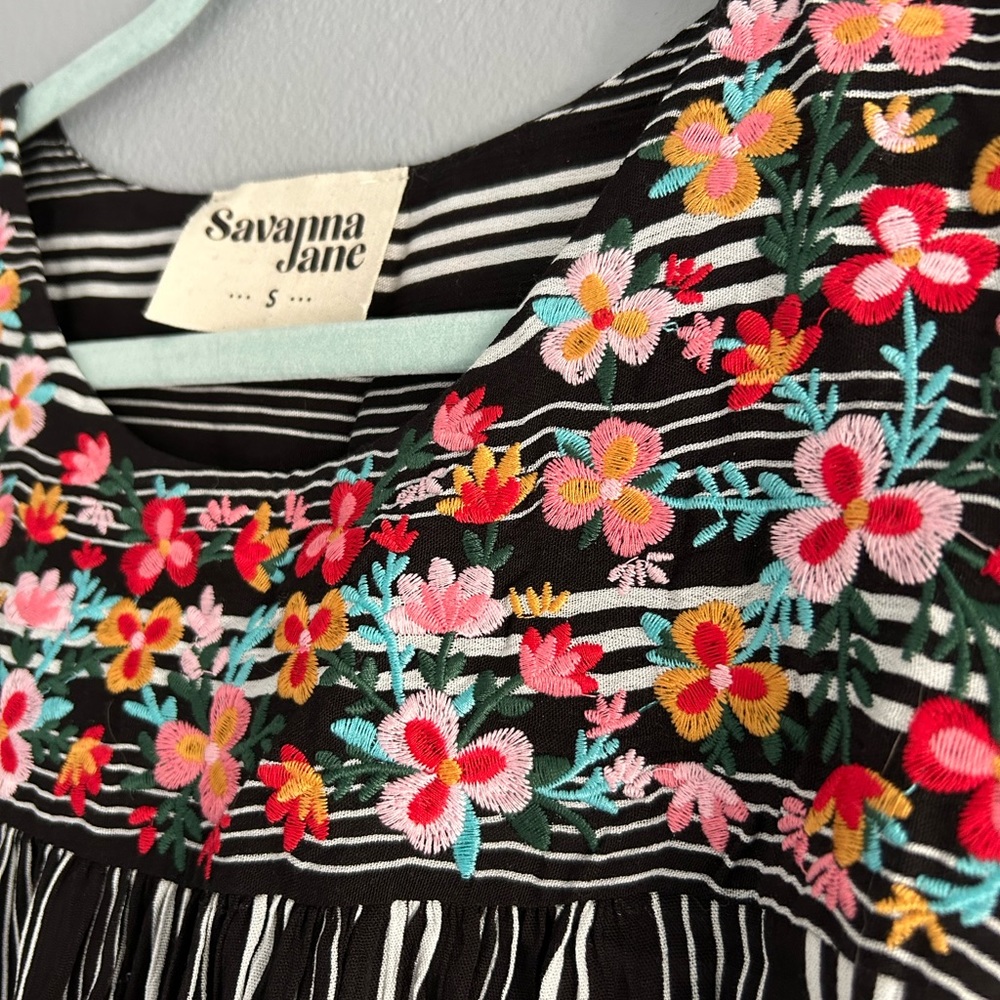 Embroidered floral top
